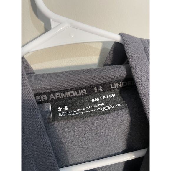 UNDER ARMOUR PROJECT ROCK Hoodie Mens Small Gray RESPECT Veterans Sweatshirt - Picture 5 of 10